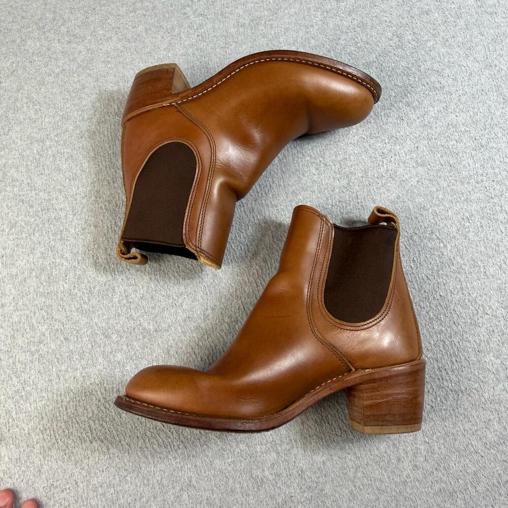 Red Wing Chelsea Boots Womens Size 8.5 Brown Leather Boho Heritage USA 90s Y2K